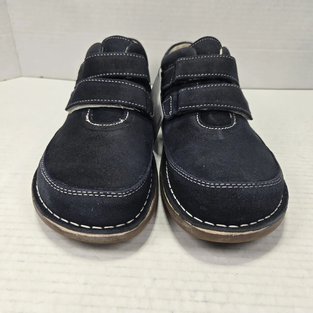 Birkenstock Unisex Tyler Oxford Velcro Closure Blue Suede Shoes EU 39 US W8 M6 - Picture 5 of 12